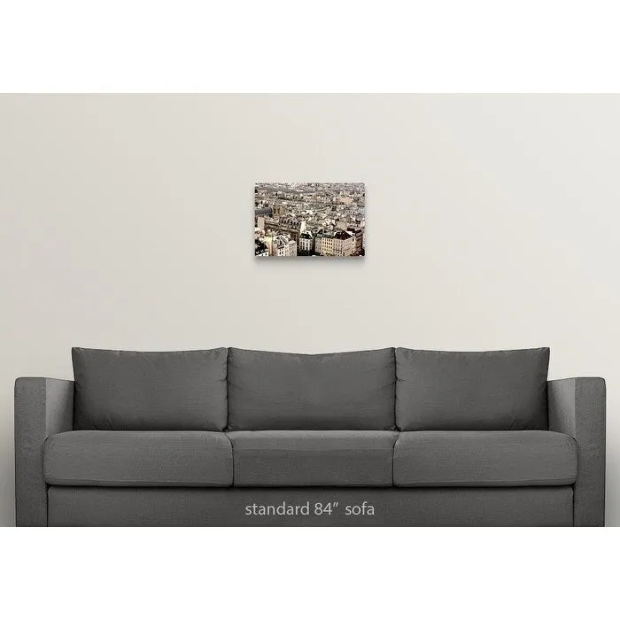 "Aerial view of Paris, neighborhood of Notre Dame de Paris." Canvas Wall Art