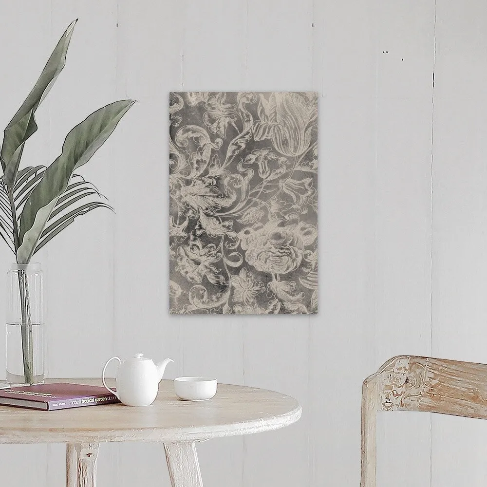 "Aged Floral I" Canvas Wall Art
