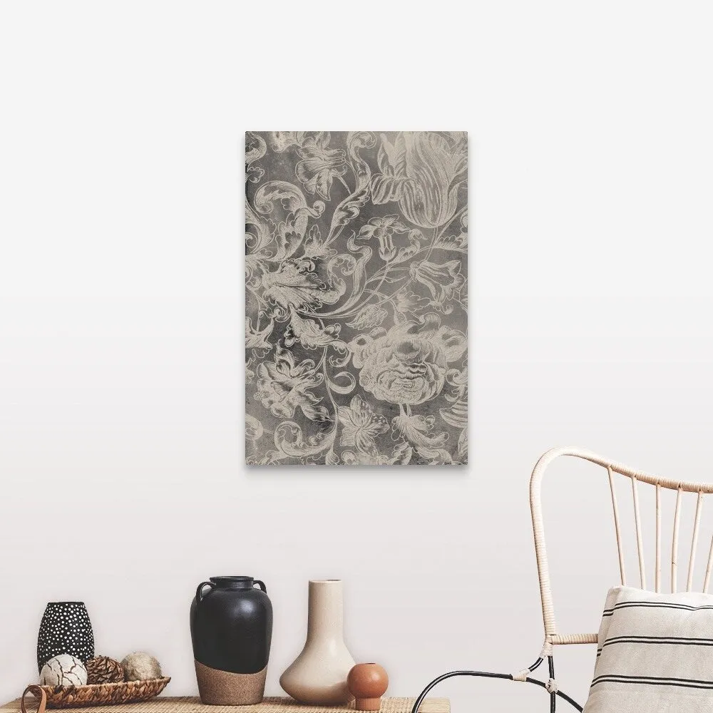 "Aged Floral I" Canvas Wall Art