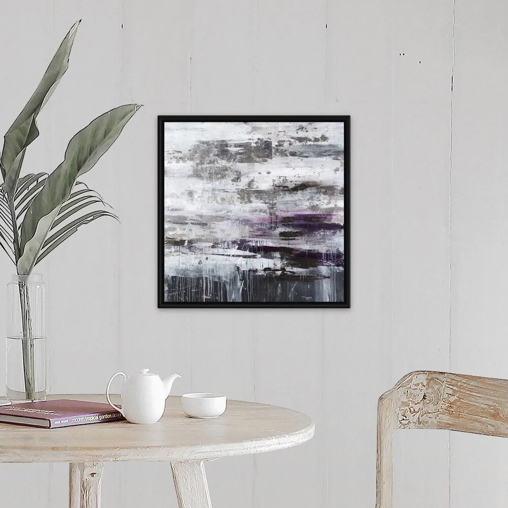 "Dazzled Black" Black Float Frame Canvas Art