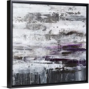 "Dazzled Black" Black Float Frame Canvas Art