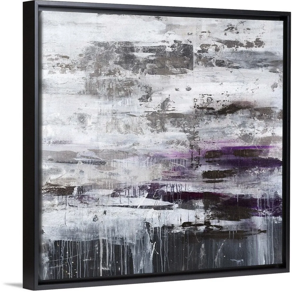 "Dazzled Black" Black Float Frame Canvas Art