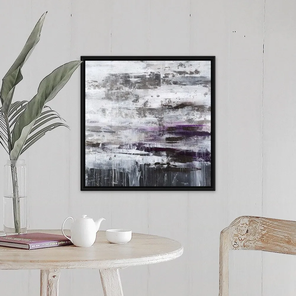 "Dazzled Black" Black Float Frame Canvas Art
