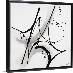 "Divine III" Black Float Frame Canvas Art