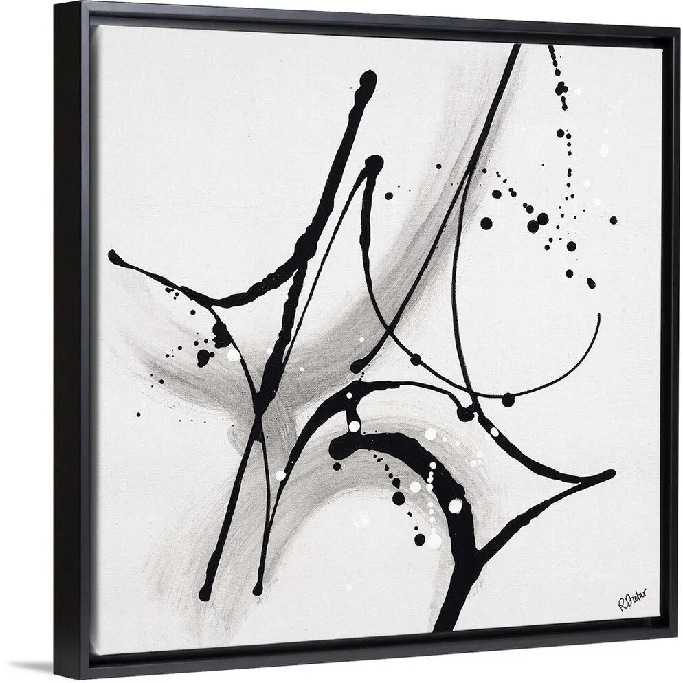 "Divine III" Black Float Frame Canvas Art