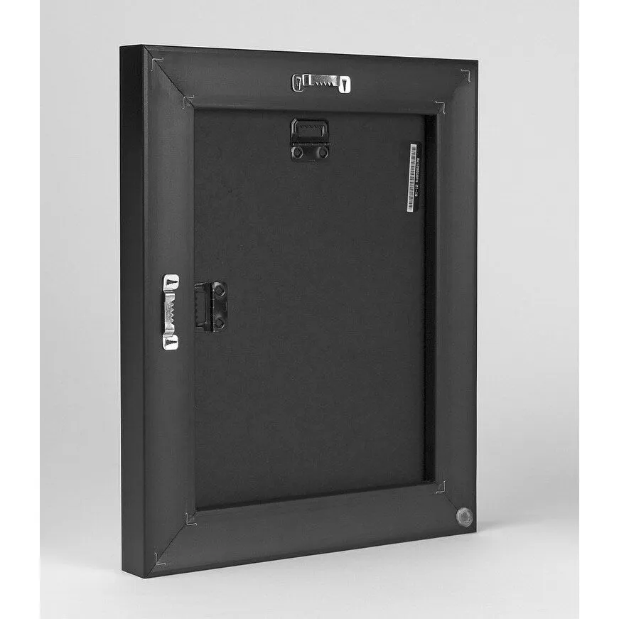 "Gridlock" Black Float Frame Canvas Art