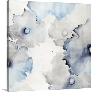 "Indigo Water Blossoms" Canvas Wall Art