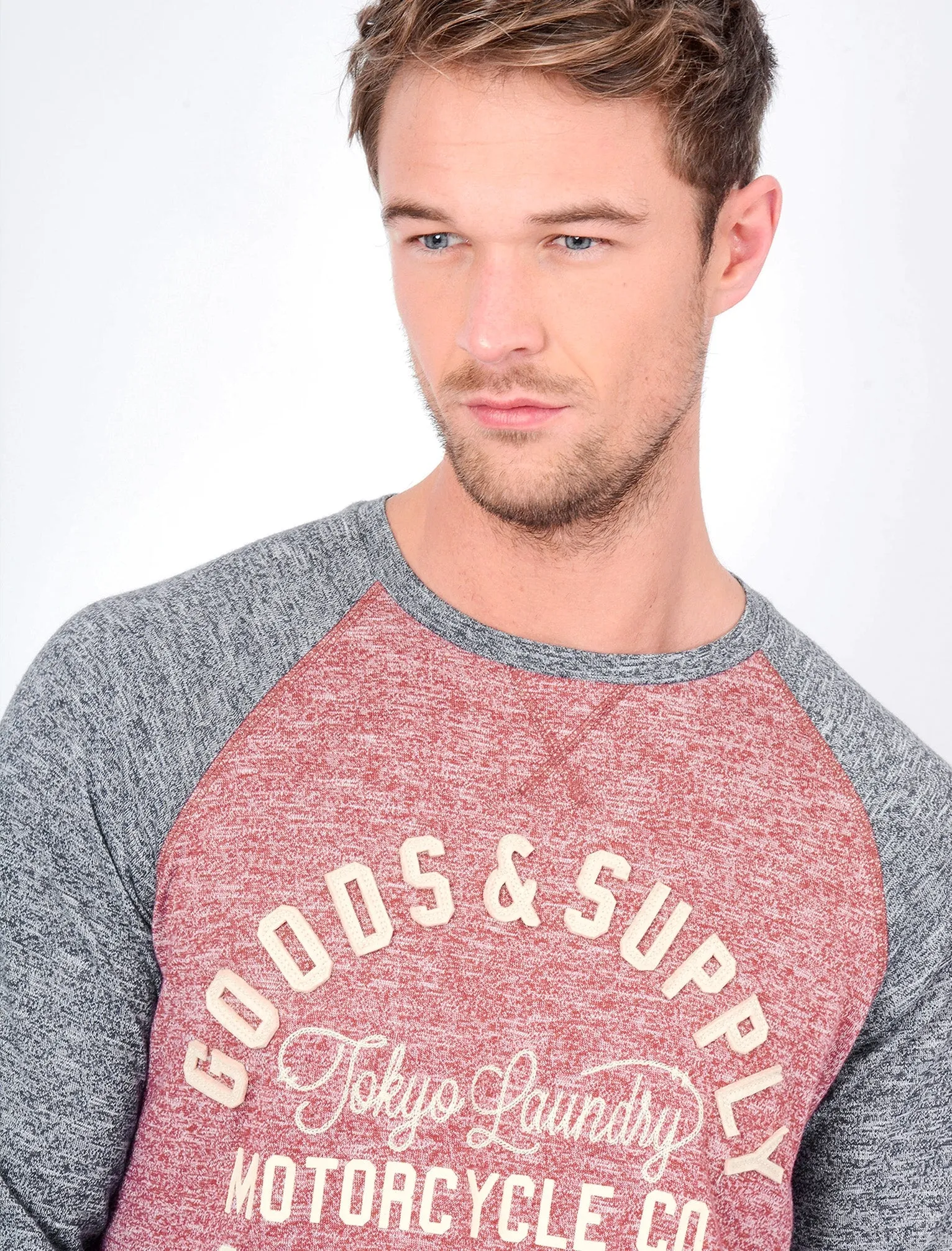 Redwing Cove Raglan Long Sleeve Motif Top in Oxblood - Tokyo Laundry