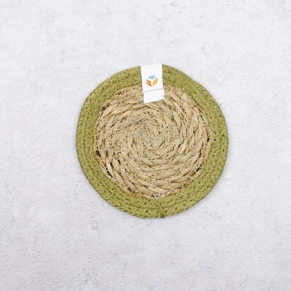 Respiin Round Seagrass & Jute Coaster