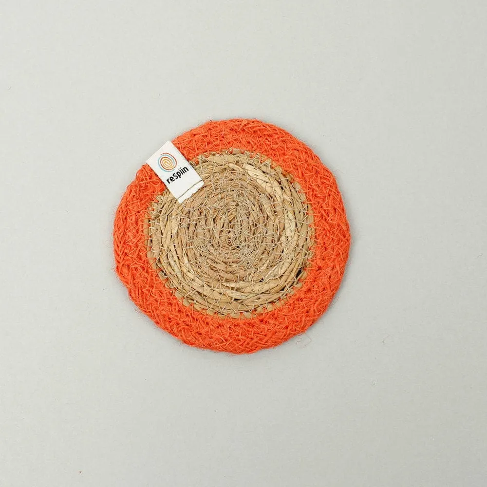 Respiin Round Seagrass & Jute Coaster