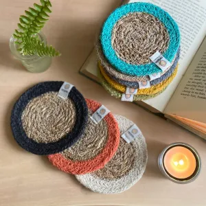 Respiin Round Seagrass & Jute Coaster