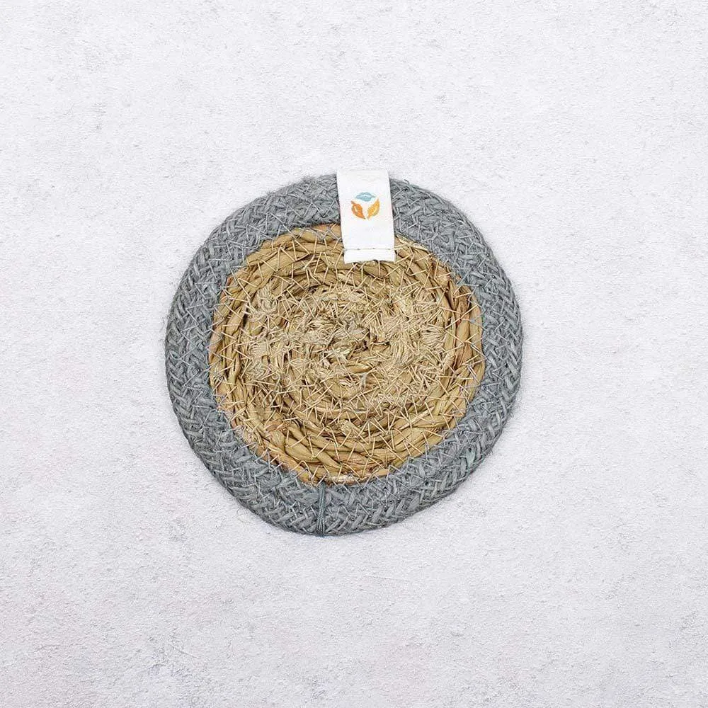 Respiin Round Seagrass & Jute Coaster