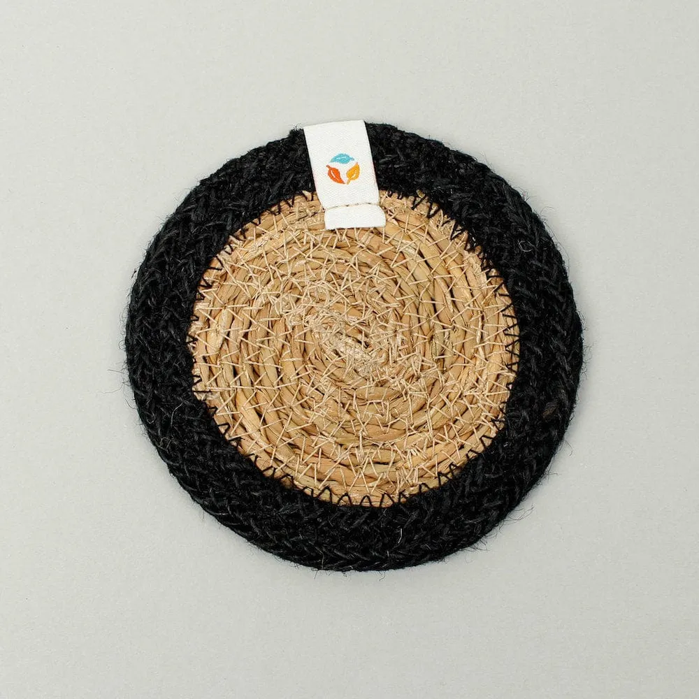 Respiin Round Seagrass & Jute Coaster