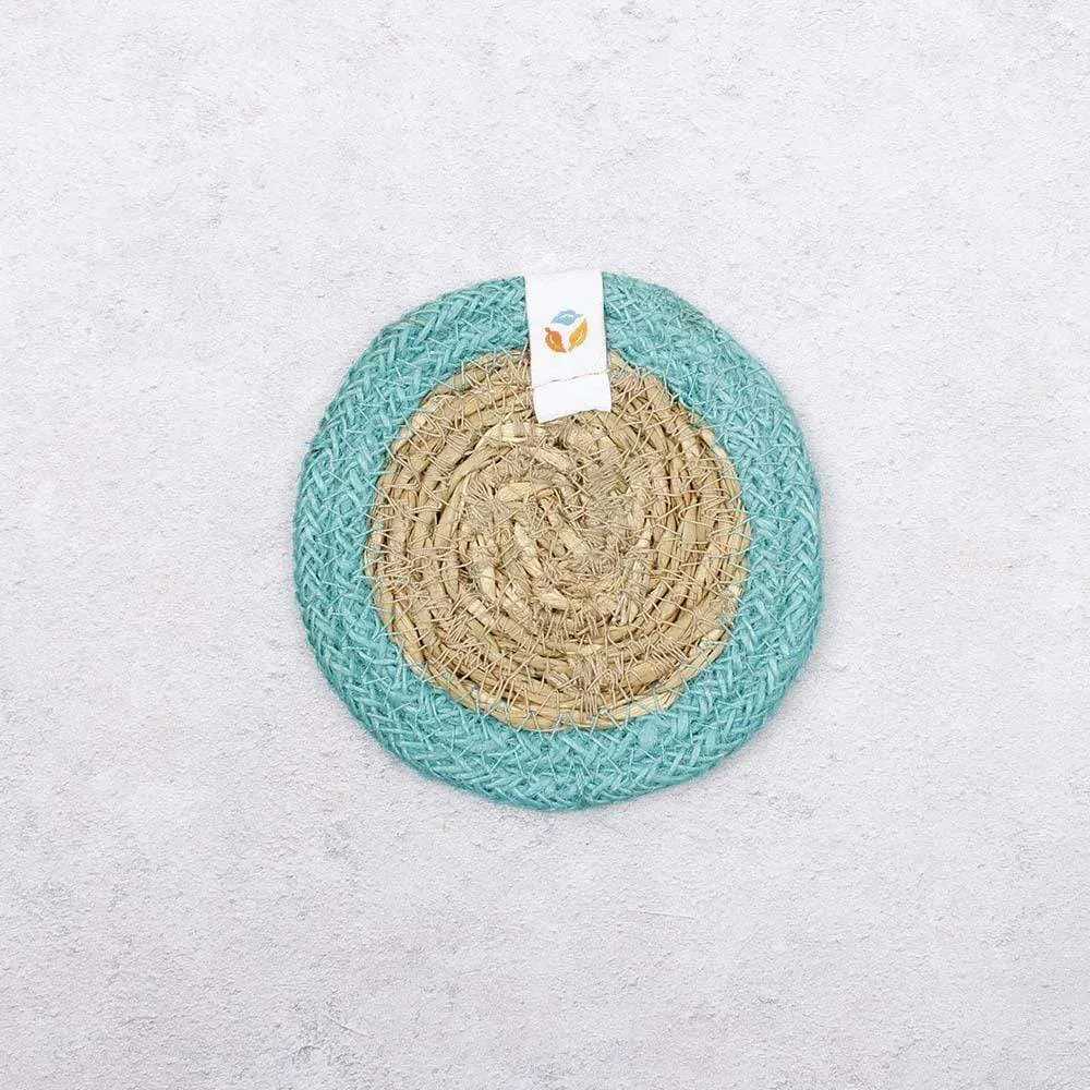 Respiin Round Seagrass & Jute Coaster
