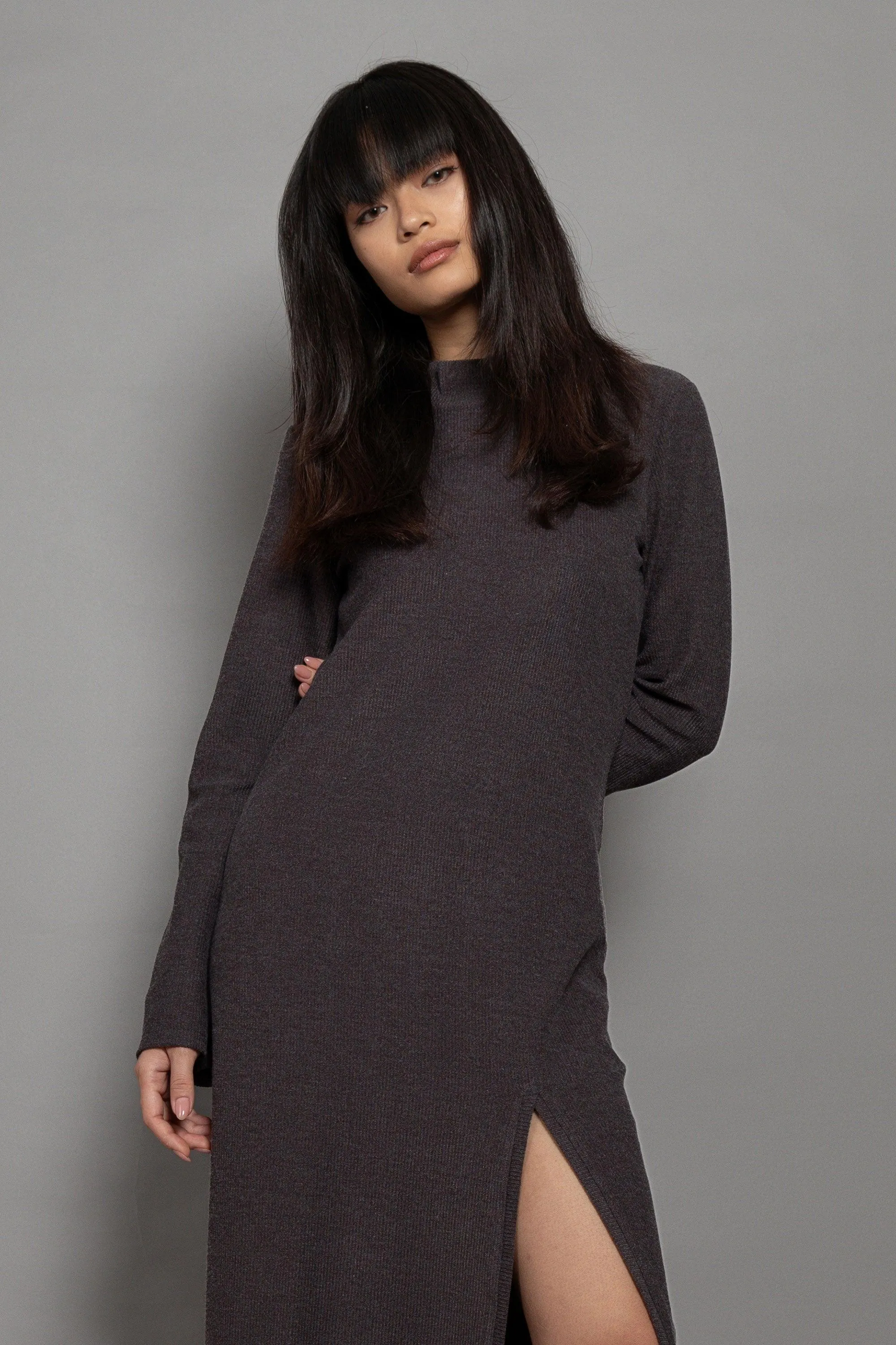 Reverse French Terry Long Dress
