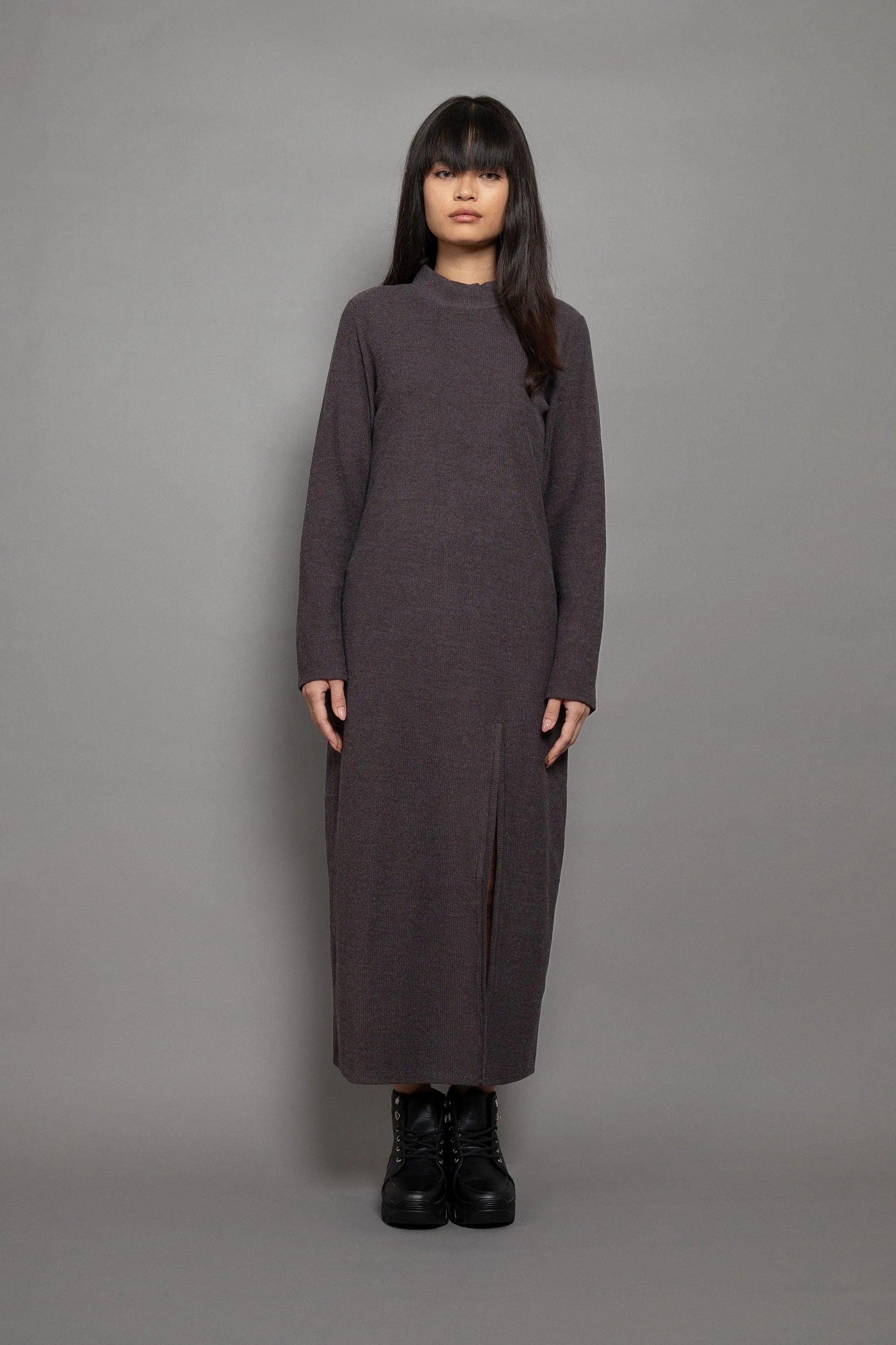 Reverse French Terry Long Dress
