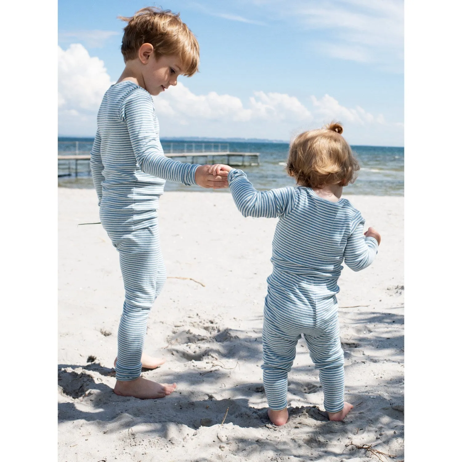 Serendipity Azur/Ecru Leggings Stripe