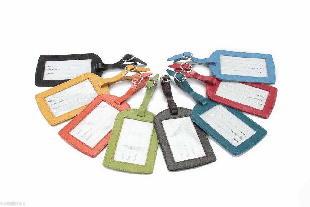 Trenz leather luggage tag  #TW03 Red
