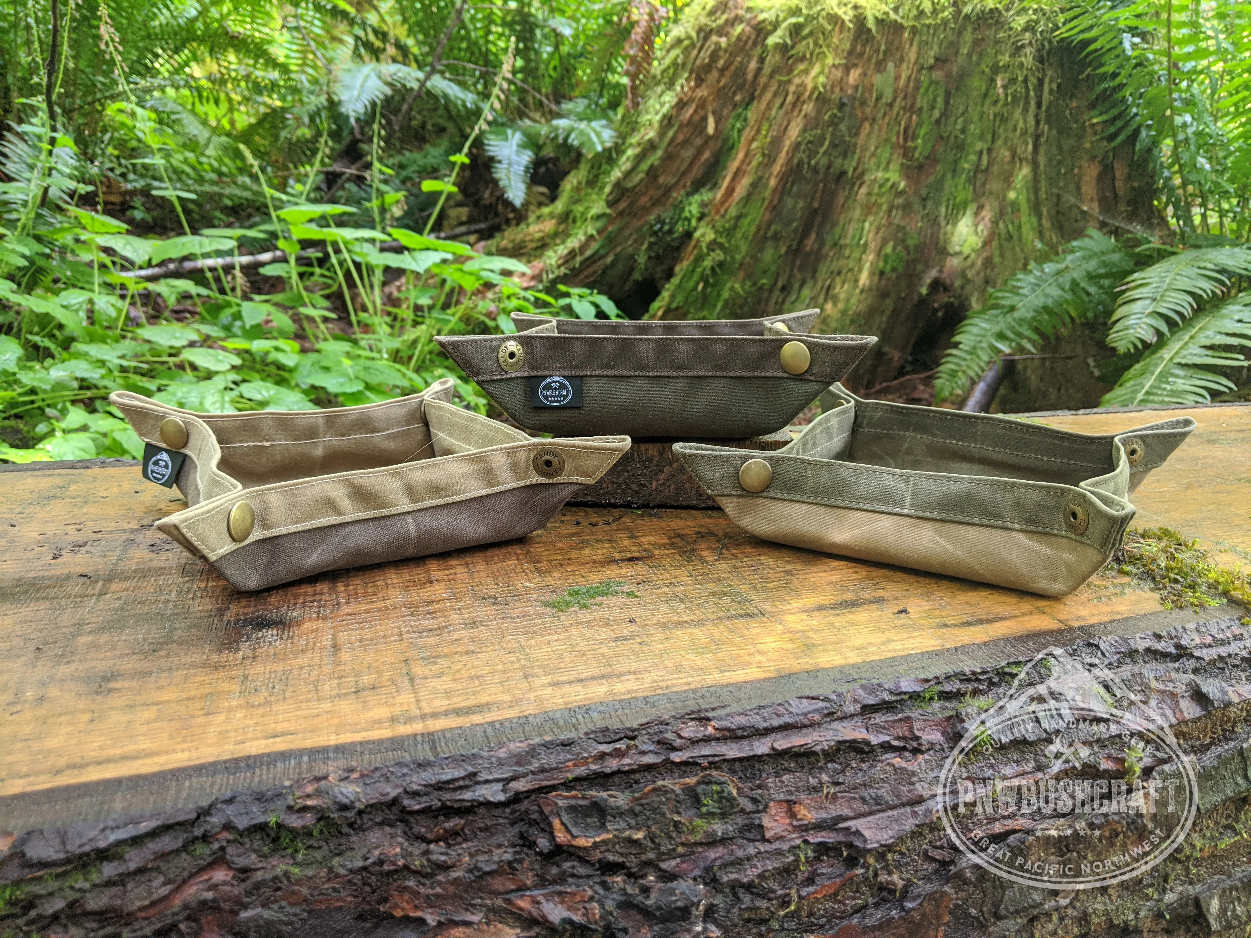 Waxed Canvas Travel Tray in 4 Sizes Perfect for keeping your gear together in the woods