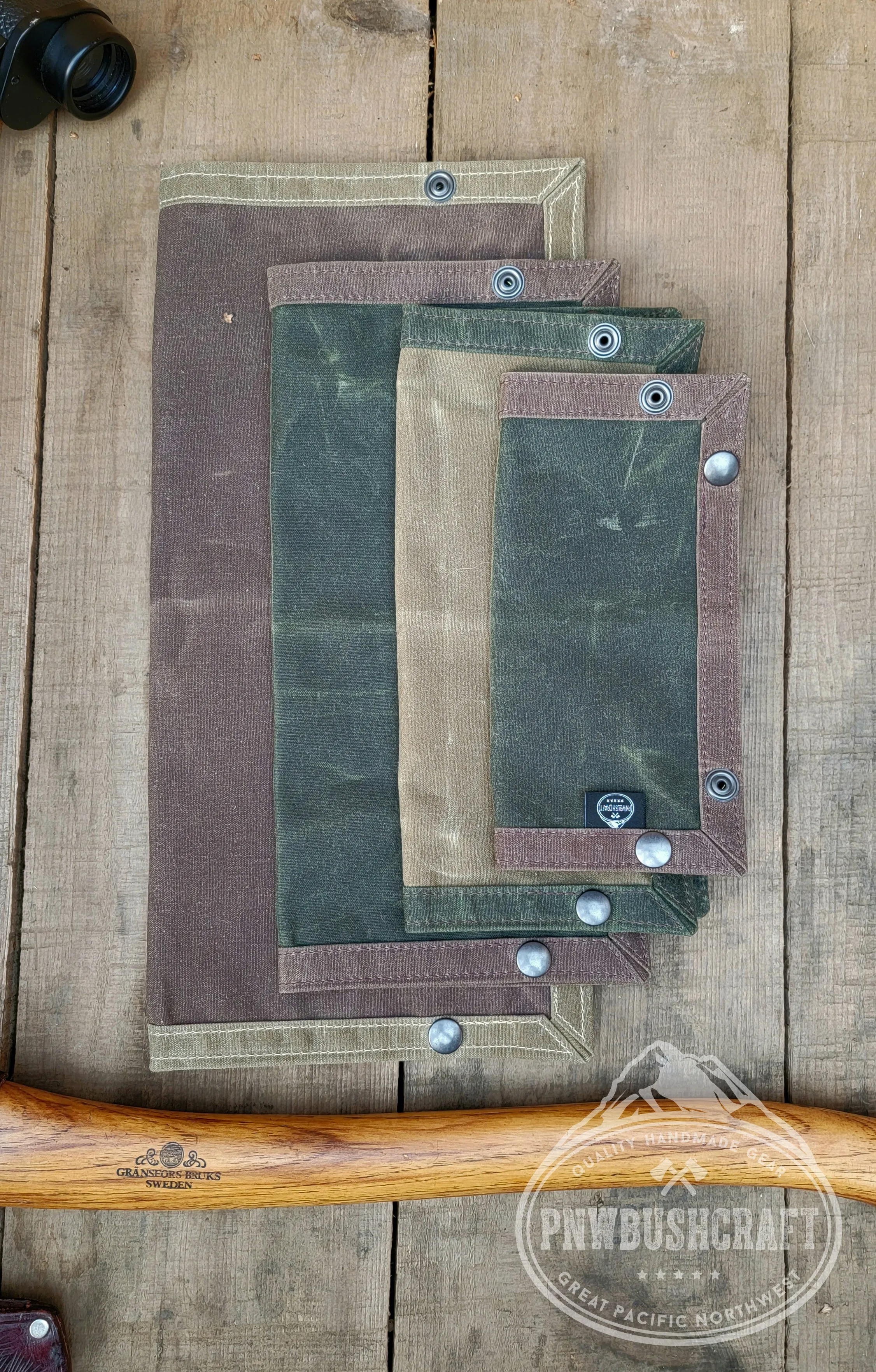Waxed Canvas Travel Tray in 4 Sizes Perfect for keeping your gear together in the woods