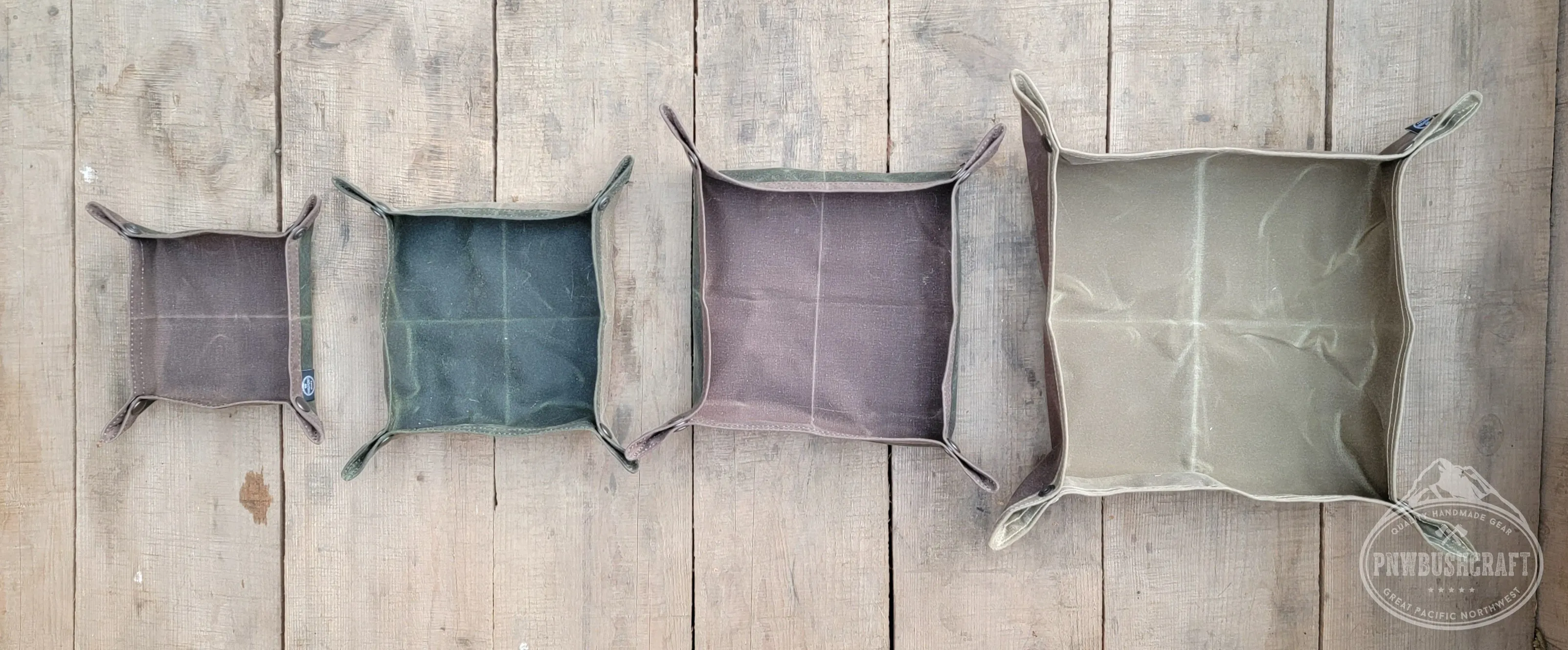 Waxed Canvas Travel Tray in 4 Sizes Perfect for keeping your gear together in the woods