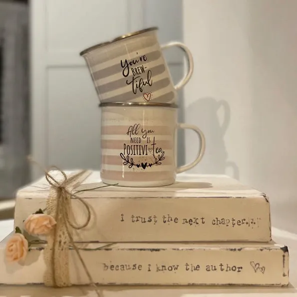 Wooden Stack of Books Lg with Lace - I Know the Author 12668